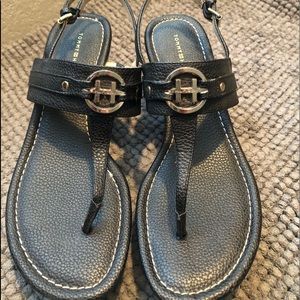 Tommy Hilfiger black wedges